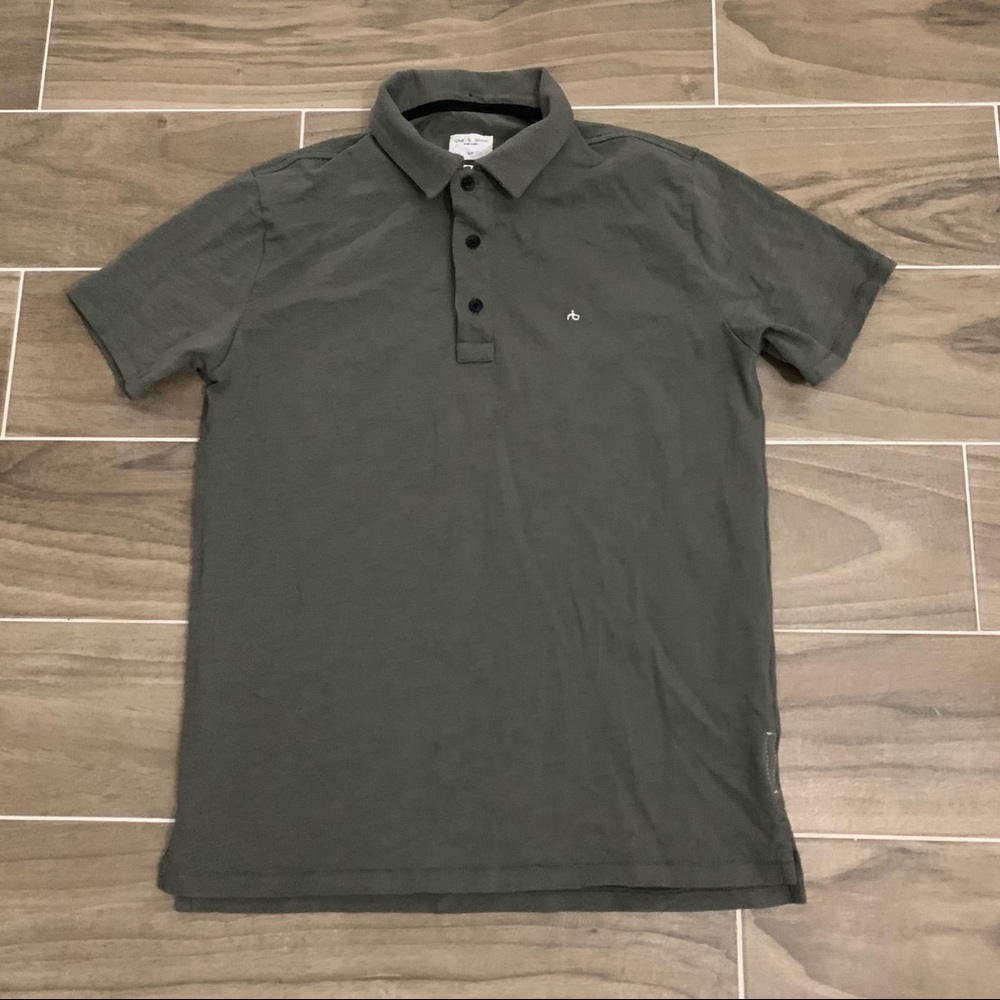 Rag & Bone Polo Size Small Mens Olive Green